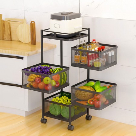 4 Layer Square Shape Kitchen Rack-P0225