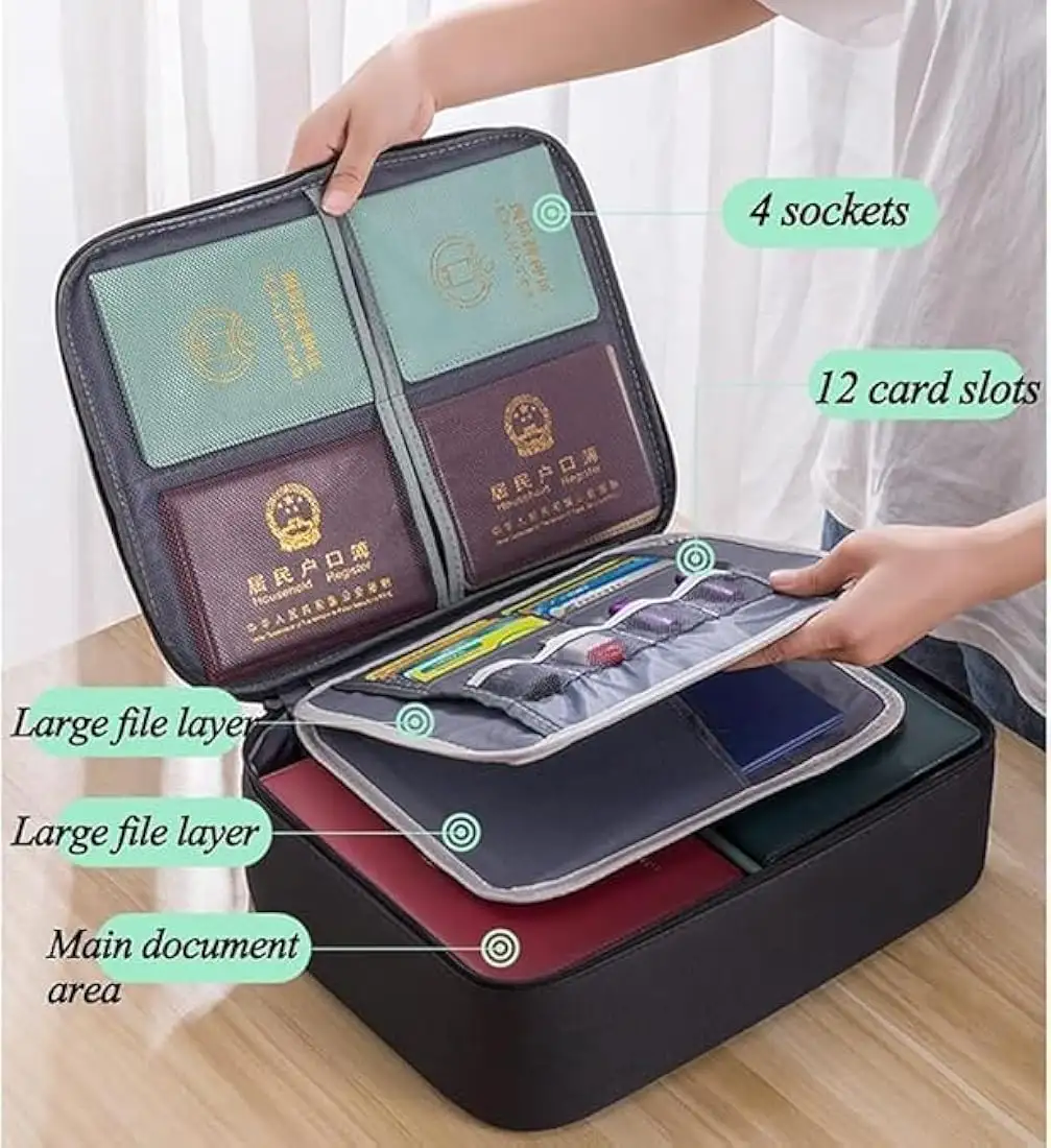 remium Waterproof Document Storage Travel Bag